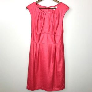 Bright‎ pink Trina Turk CapSleeve sheath Dress sz 8